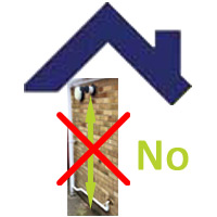 The image contains the text: In the new position, the flue will not be above 2m from ground level